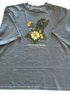 Old Navy Field Journal Floral Tee Cropped Boxy Fit M